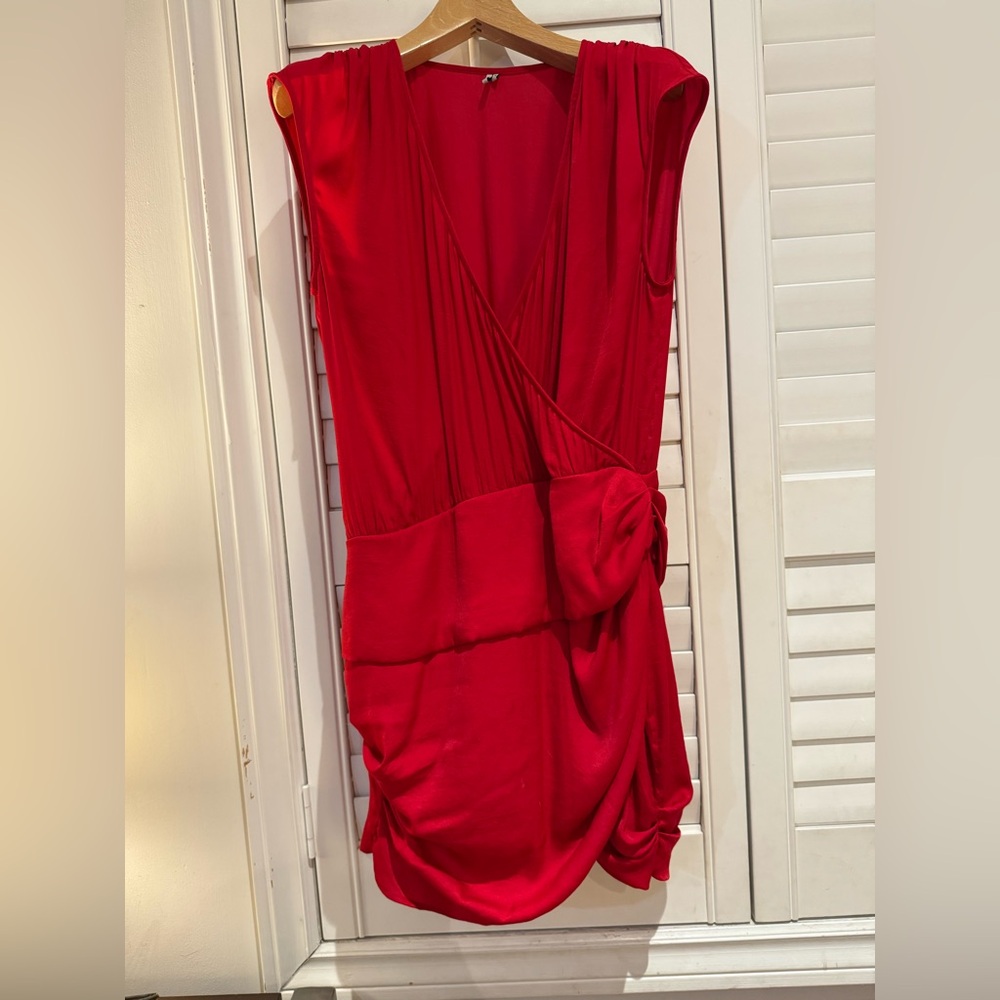 IRO Vibrant Red Backless Dress